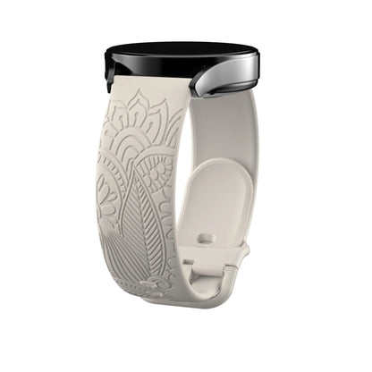 Samsung Galaxy Watch 7, 6, 5, 4 & FE Engraved Mandala Silicone Band
