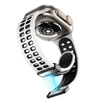 Magnetic Buckle Silicone Apple Watch Band Series 11/10/9/8/7/6/5/4/ SE / Ultra 1/2/3