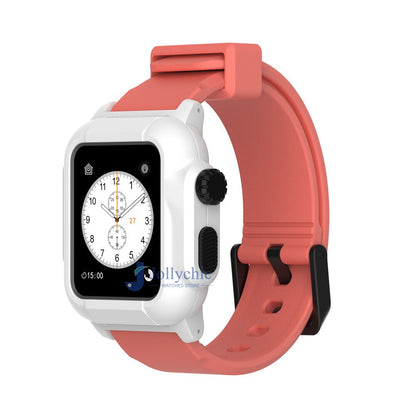 Silicone Band+Case For Apple Watch Strap