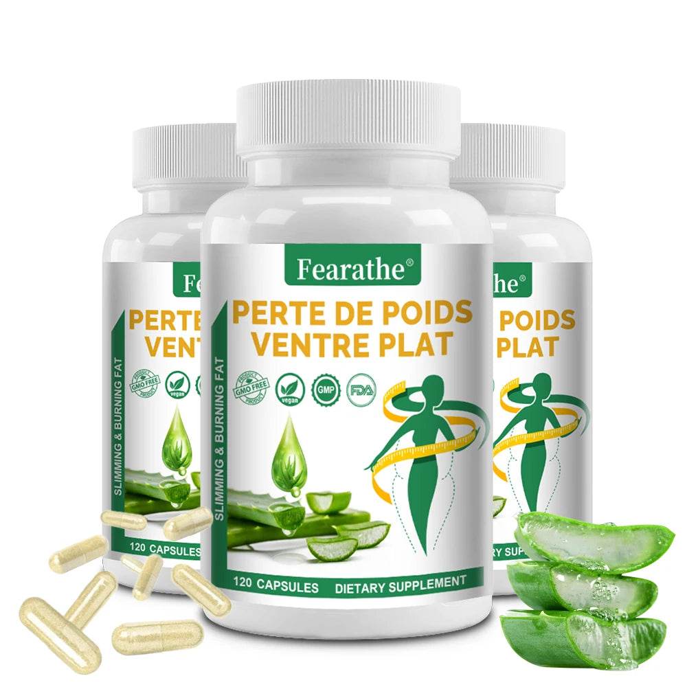 Aloe Vera Extract Capsules, Detox Cleansing and Digestive Support, Promote Gut Health, 120 Capsules