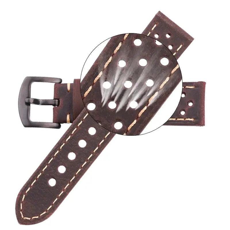 TicWatch Pro 5, Pro 3 & E3 Perforated Leather Rally Band
