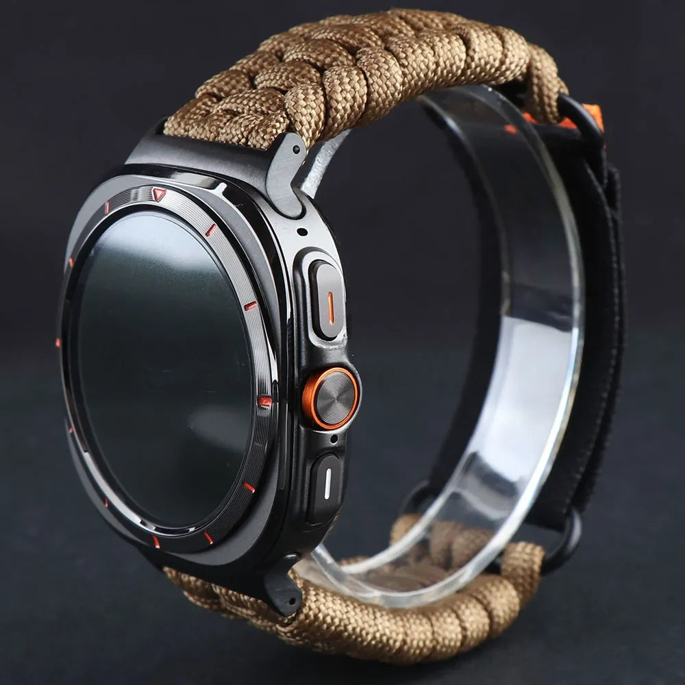 Samsung Galaxy Watch8, 9 & Ultra Paracord Band, Hook-and-Loop