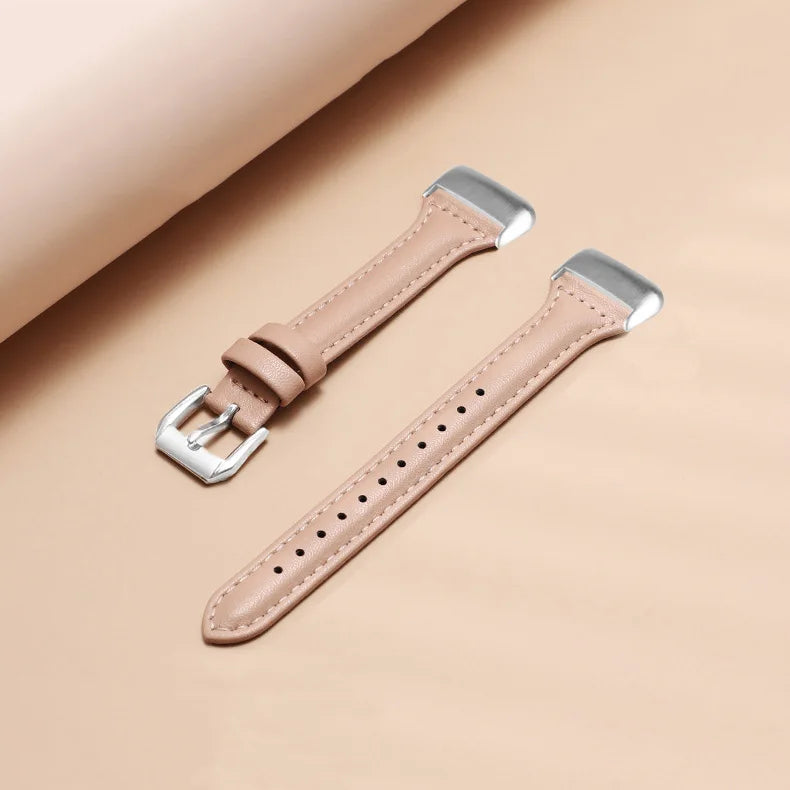 Fitbit Charge 5 6 Slim Leather Band - Comfortable Strap