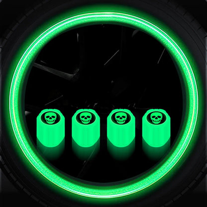 4PCS Luminous Valve Stem Caps