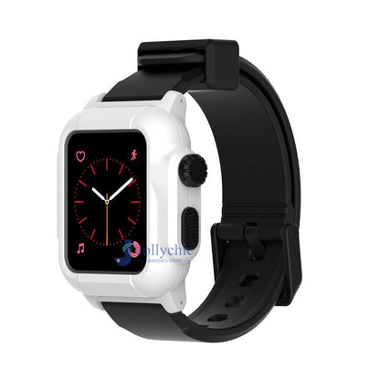Silicone Band+Case For Apple Watch Strap