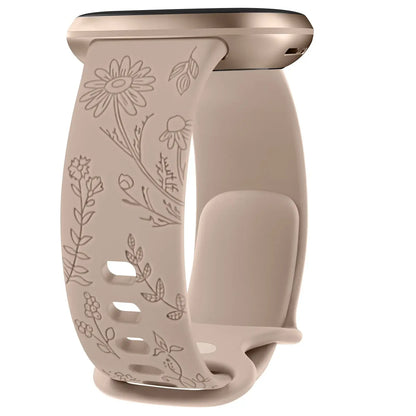 Fitbit Versa & Sense Silicone Band - Durable Floral Design