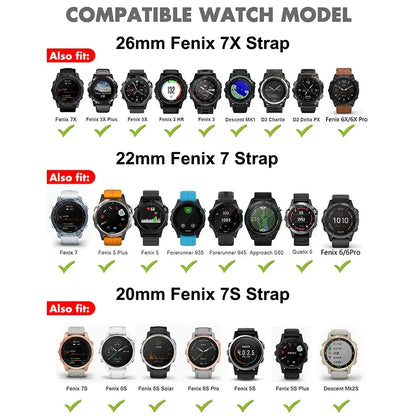 Garmin Silicone Strap - Durable, Flexible, Comfortable Fit
