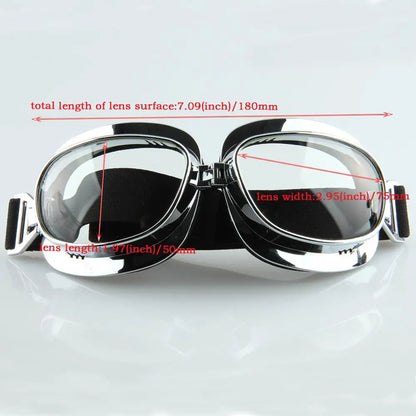 Motorcycle Goggles Vintage Windproof UV Protection for Harley