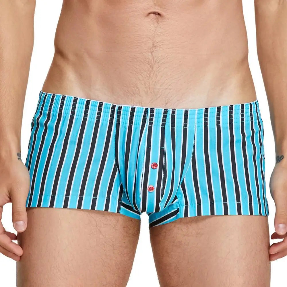 SEOBEAN Striped Boxers Shorts Men Cotton Underwear Boxers Pajama Shorts Loungewear Aro Pants Mens Underpants
