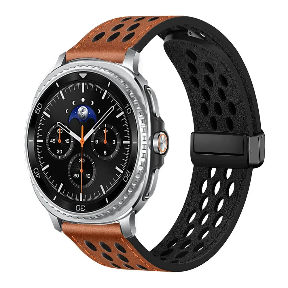 Samsung Galaxy Watch8, 9 & Ultra Perforated Silicone Magnetic Band