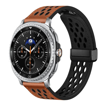 Samsung Galaxy Watch8, 9 & Ultra Perforated Silicone Magnetic Band