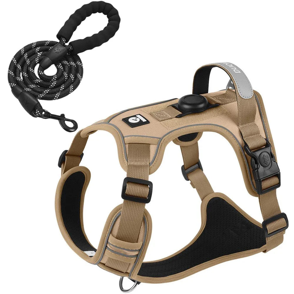 TrackSafe Reflective No-Pull Dog Harness & Leash Set