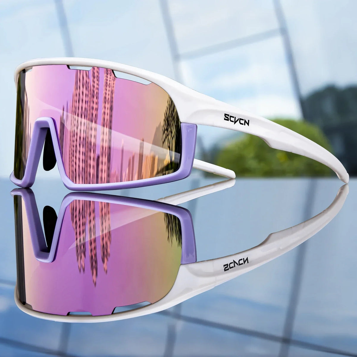 SCVCN Men Outdoor Sports Glasses Photochromic Sunglasses Bicycle Cycling Glasses Women Driving Bike Eyewear UV400 Hiking Goggles