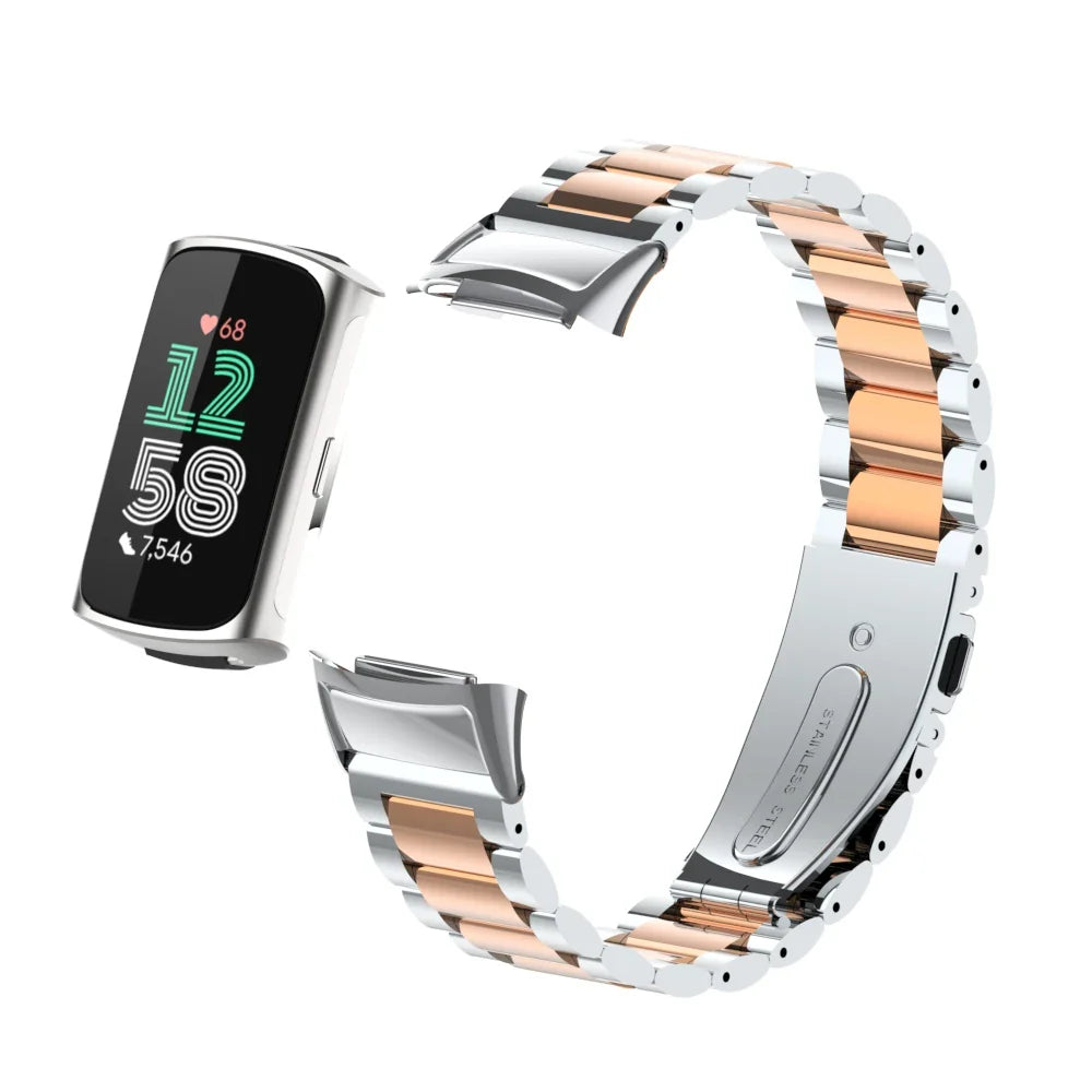 Stainless Steel Strap for Fitbit Charge 6 5 - Metal Band