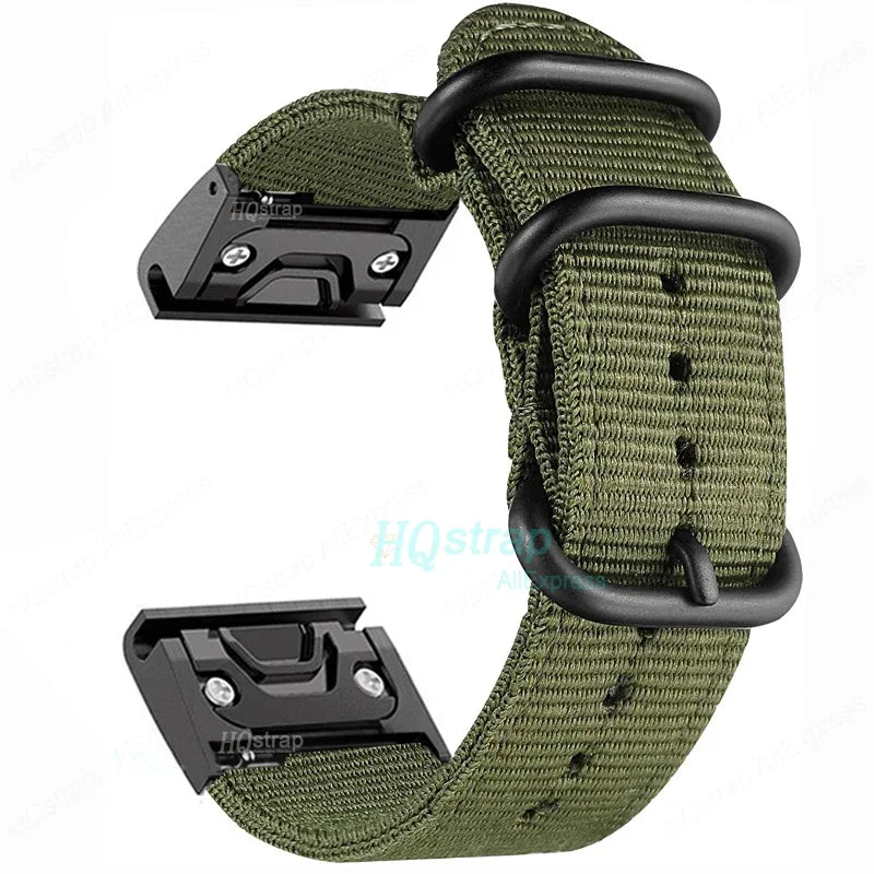 Garmin QuickFit 22/26mm Canvas Nylon Band with Buckle