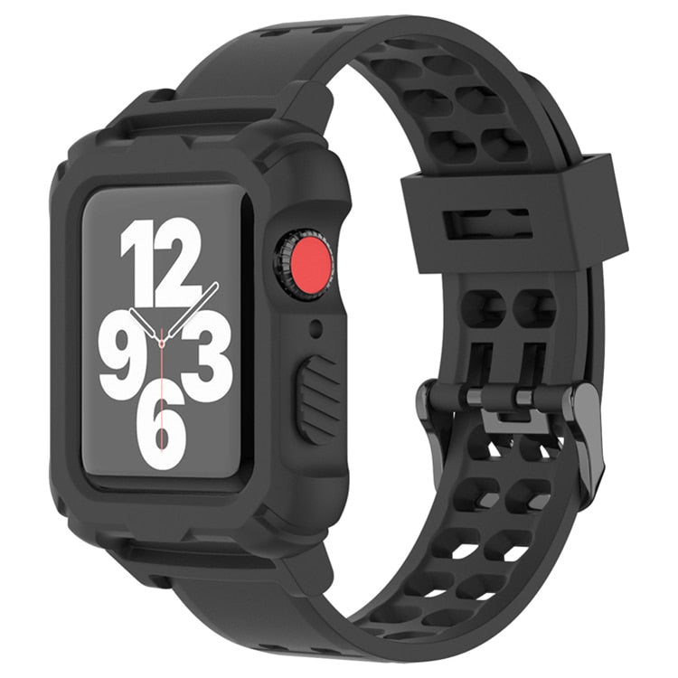 Silicone Strap +Case for Apple Watch Band/Strap