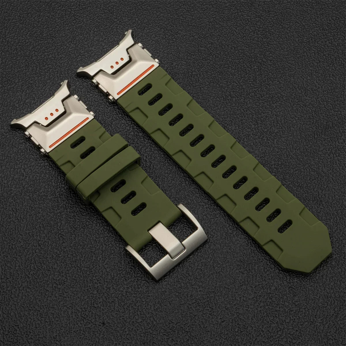 Samsung Galaxy Watch Ultra & Ultra 2 Rugged Silicone Band, No Gaps