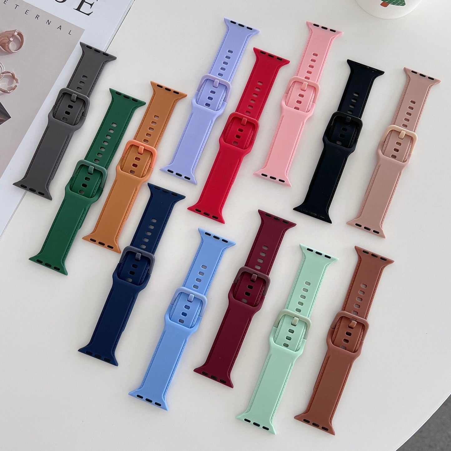 Silicone Apple Watch Band Series 11/10/9/8/7/6/5/4/ SE / Ultra 1/2/3