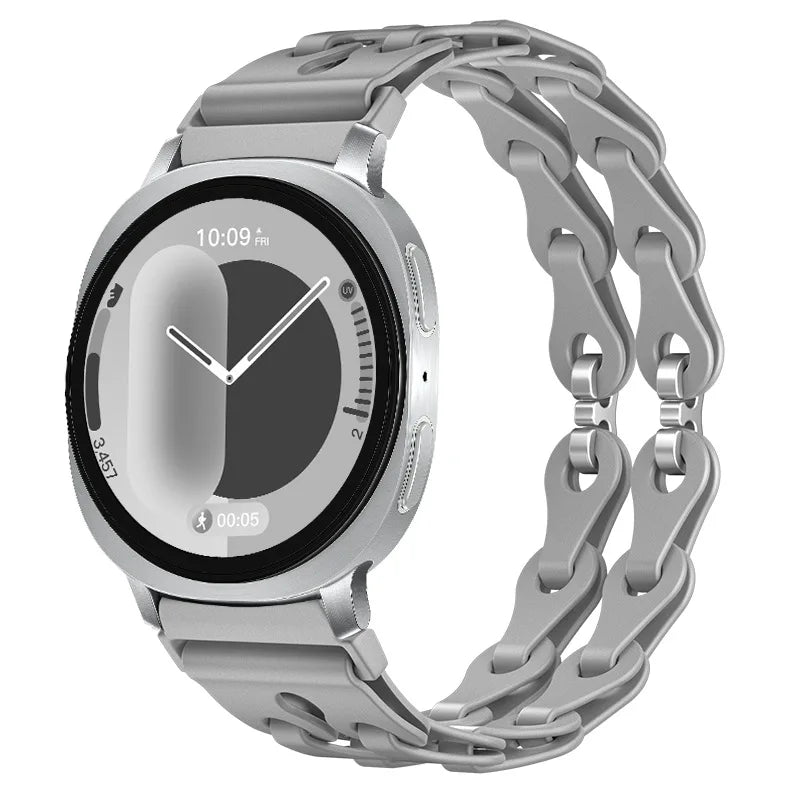 Samsung Galaxy Watch8, 9 & Ultra Silicone Chain Link Band