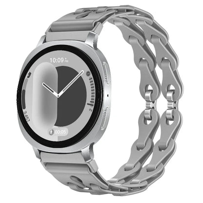Samsung Galaxy Watch8, 9 & Ultra Silicone Chain Link Band