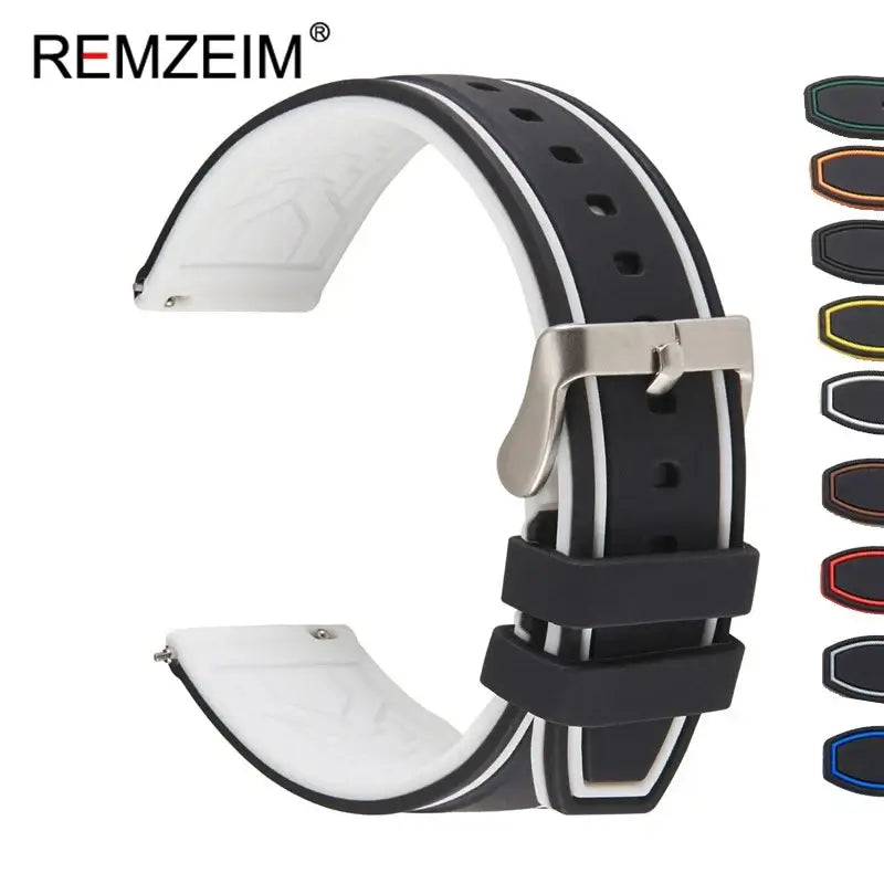 Huawei Watch & Watch GT Two-Tone Silicone Band with Edge Stripes