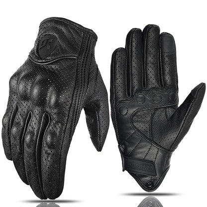 Leather Gloves Retro Biker