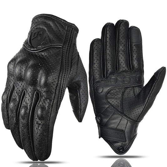 Leather Gloves Retro Biker