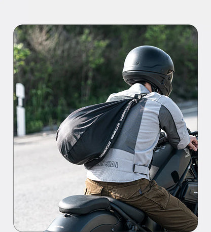 Motorcycle Helmet Backpack Large Capacity Travel Bags Reflective