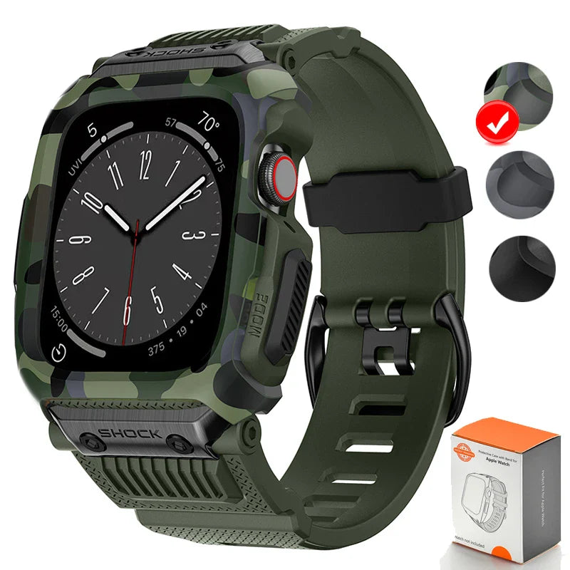 Apple Watch Camouflage Rubber Strap - Waterproof and Durable