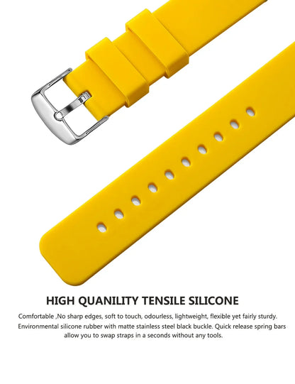Samsung Galaxy Watch 7, 6, 5, 4 & FE Curved-End Silicone Band
