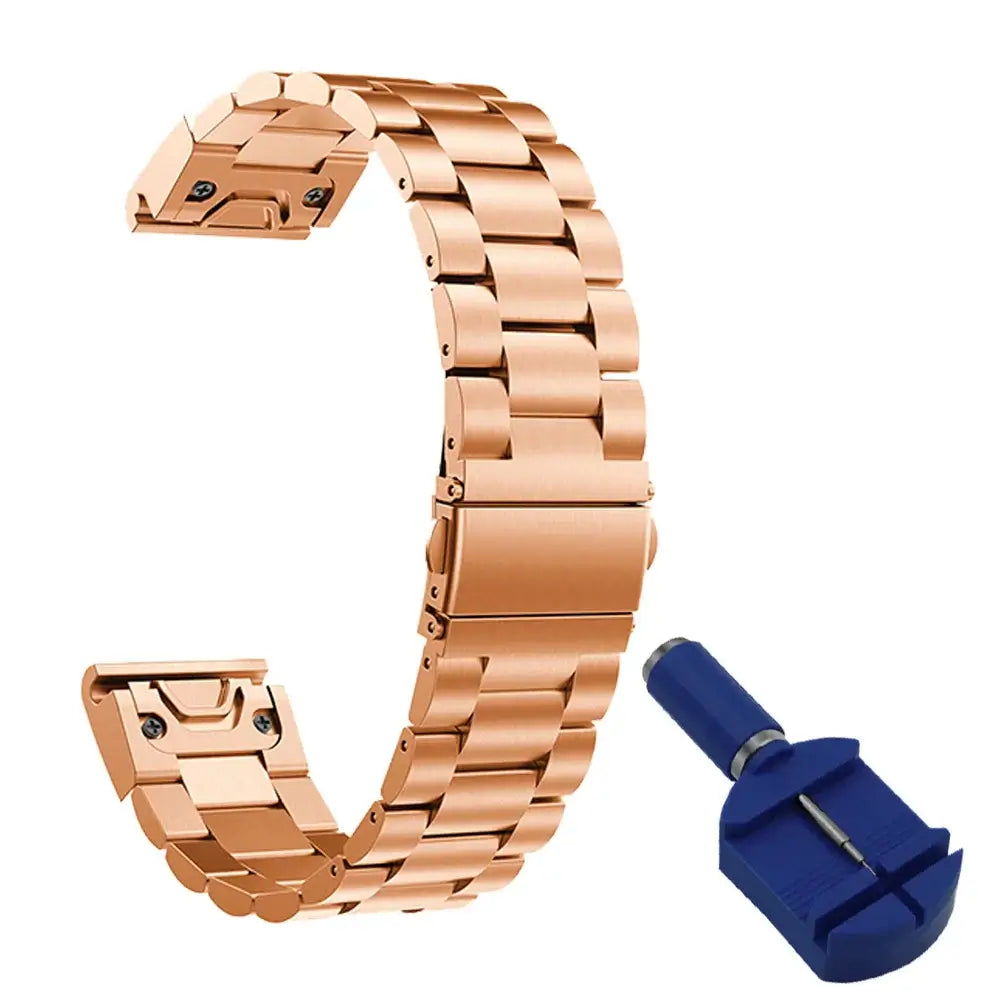 Garmin Stainless Steel QuickFit Strap - Sleek and Stylish - Triathlete Store