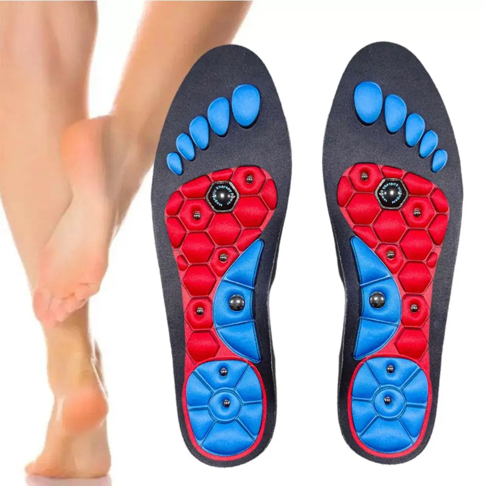 1 Pair High-end Acupressure Foot Insoles for Men Women Orthopedic Gel Magnetic Shoe Inserts Magnet Technology Support Insole