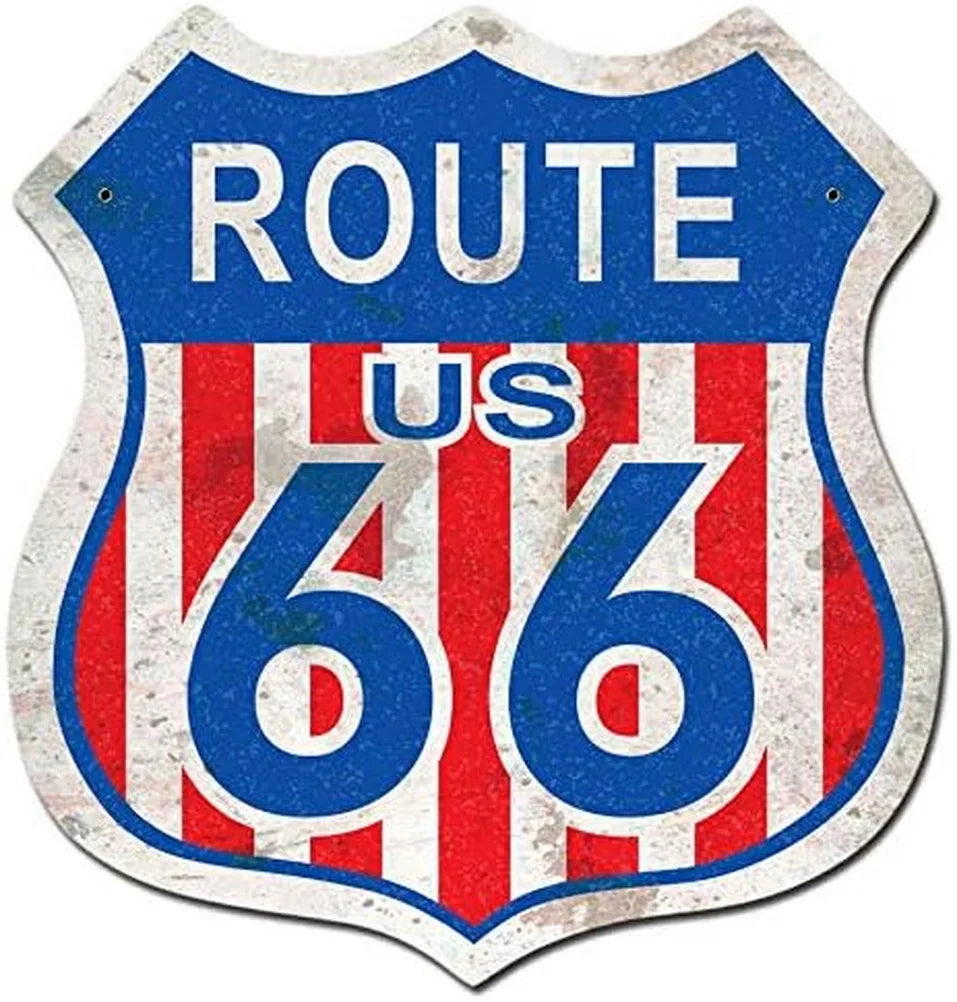 Route 66 American Dreams Shield Metal Tin Signs Posters