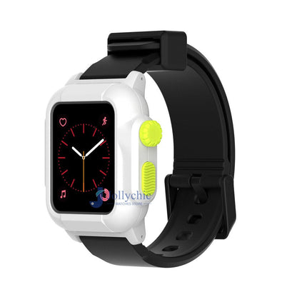 Silicone Band+Case For Apple Watch Strap