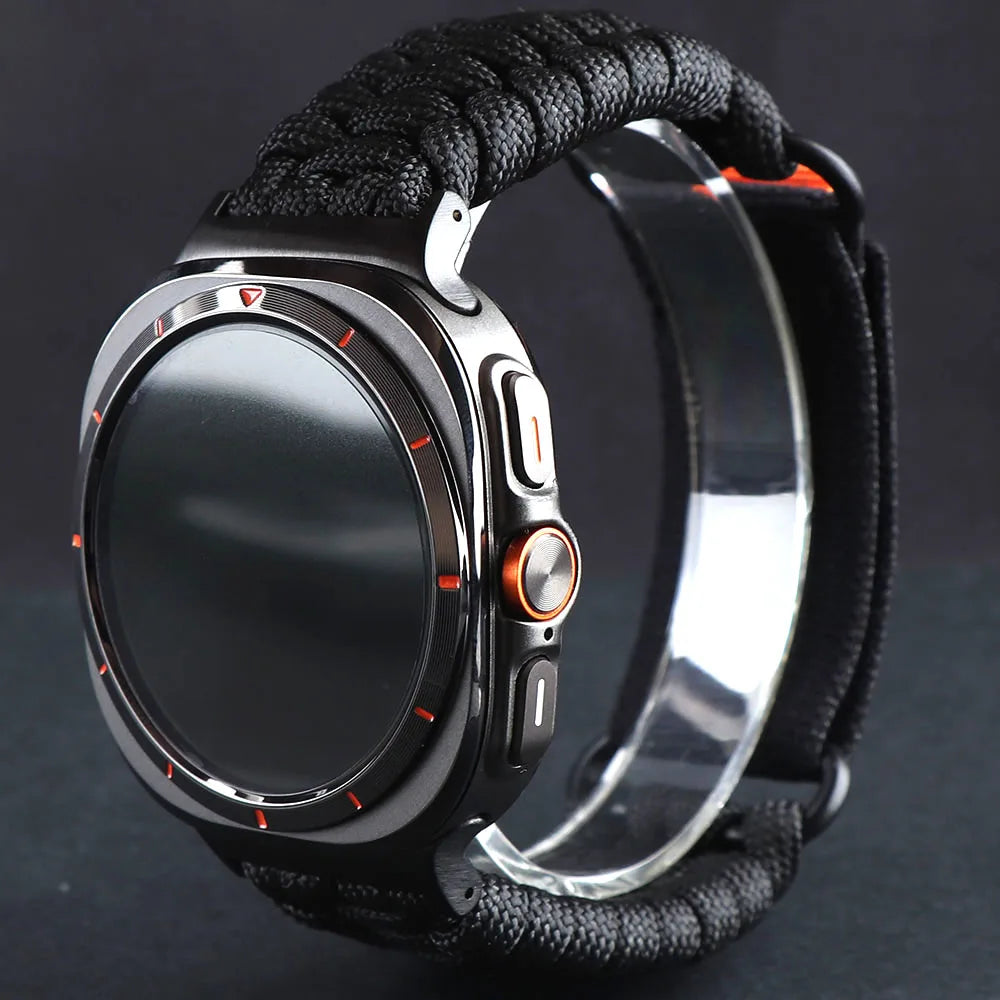 Samsung Galaxy Watch8, 9 & Ultra Paracord Band, Hook-and-Loop