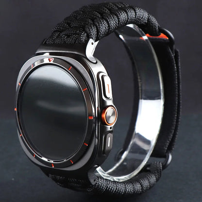Samsung Galaxy Watch8, 9 & Ultra Paracord Band, Hook-and-Loop