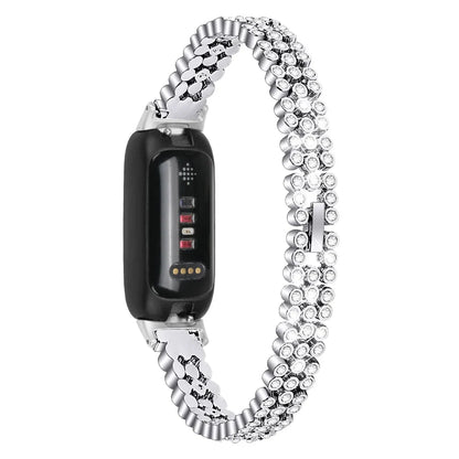 Fitbit Inspire 3 Metal Strap - Elegant Bling Design Bracelet