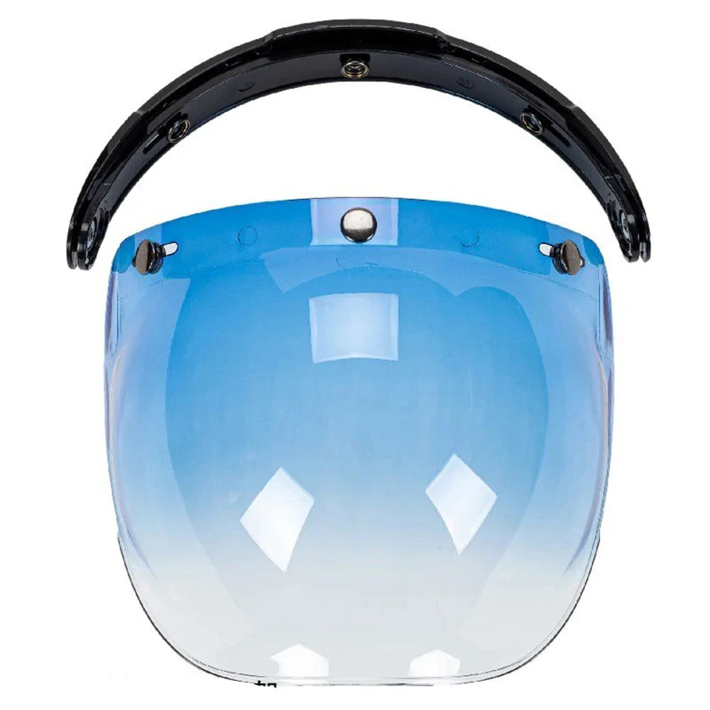 Retro Bubble Shield Visor – Three-Buckle Design