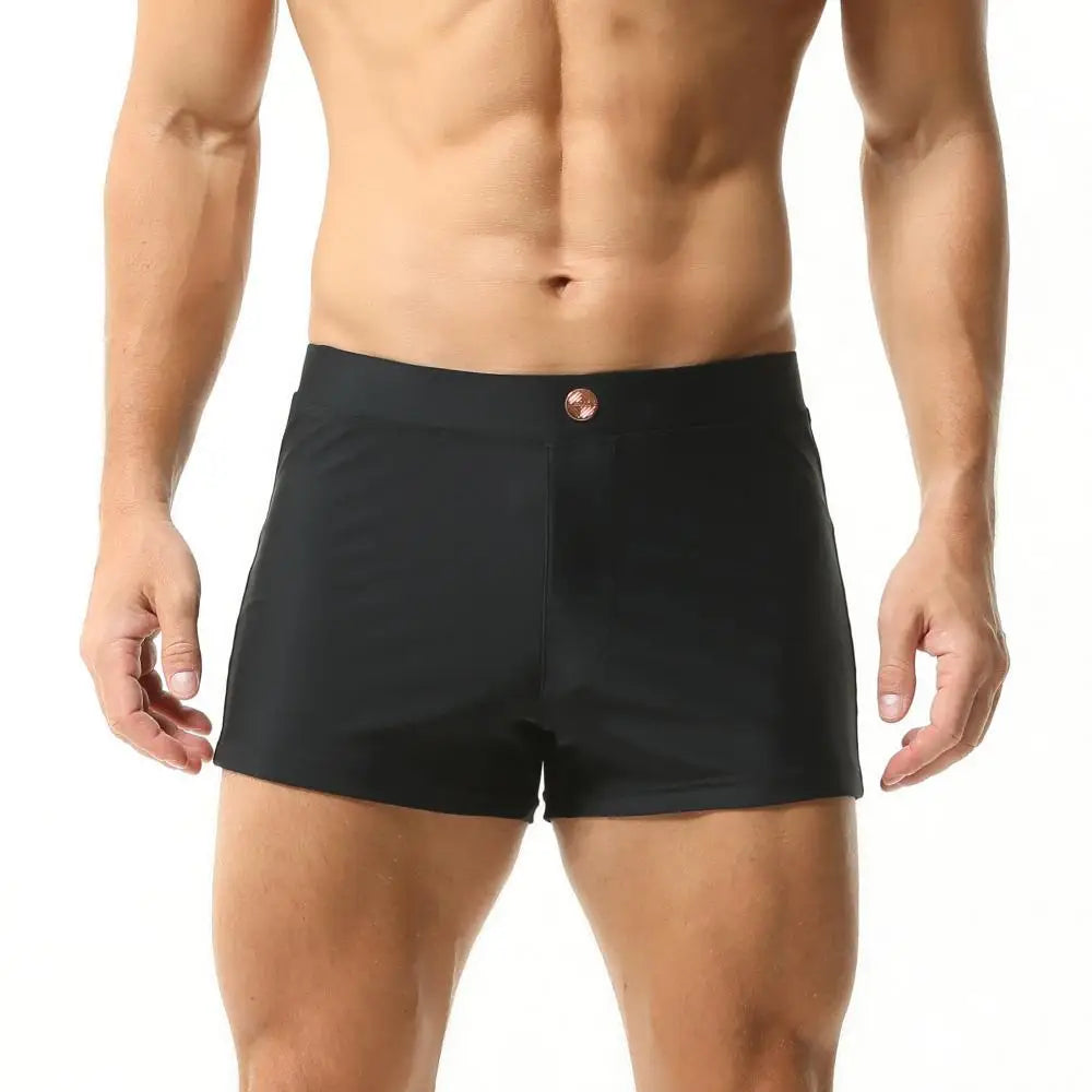 SEOBEAN Men’s Swim Trunks – Quick-Dry, Stretch Nylon + Spandex, Multiple Colors & Sizes