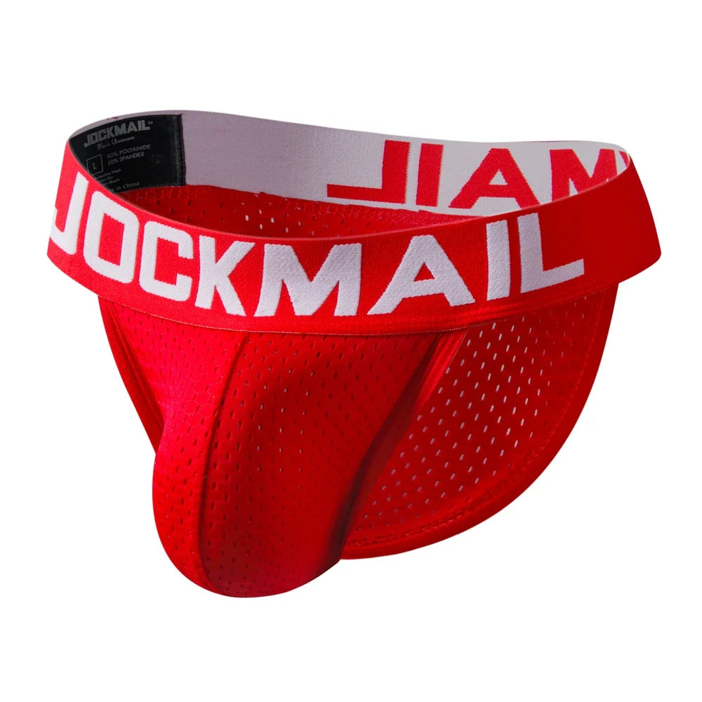 Red Men's JOCKMAIL JM354 - Rugby Brief