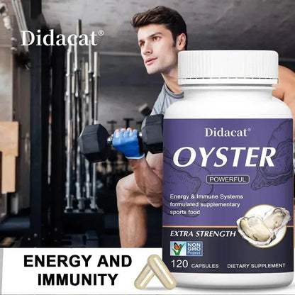 Oyster Supplement - Natural Vitamins, Minerals & Nutritional Supplement - Energy & Immune System, Physical Endurance