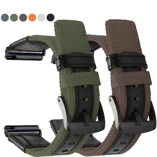 Fitbit Versa & Sense Nylon Leather Band - Versatile Style