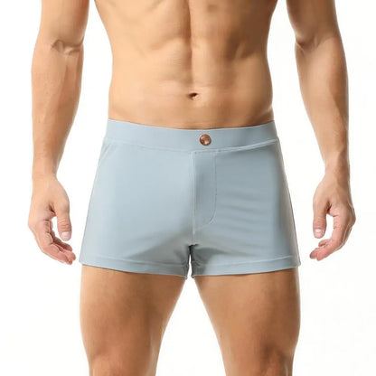 SEOBEAN Men’s Swim Trunks – Quick-Dry, Stretch Nylon + Spandex, Multiple Colors & Sizes