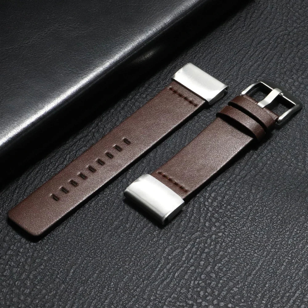 Garmin QuickFit 20/22/26mm Classic Leather Band with Pin Buckle