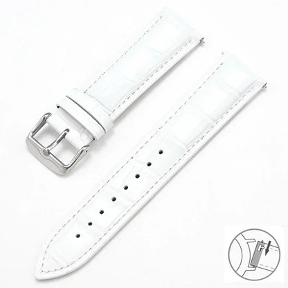 Samsung Galaxy Watch 7, 6, 5, 4 & FE Croc-Embossed Leather Band