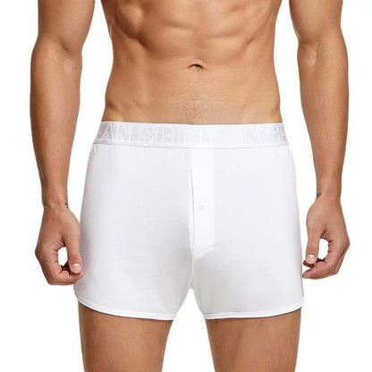SEOBEAN Cotton Men's Boxer Shorts Loungewear Underwear Loose Fit Underpants Sleepwear Shorts Boxers for Men