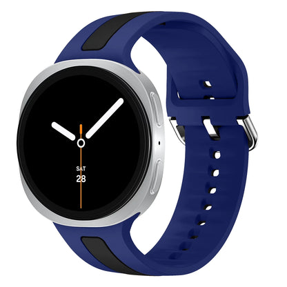 Samsung Galaxy Watch8, 8 Classic & 9 Two-Tone Stripe Silicone Band