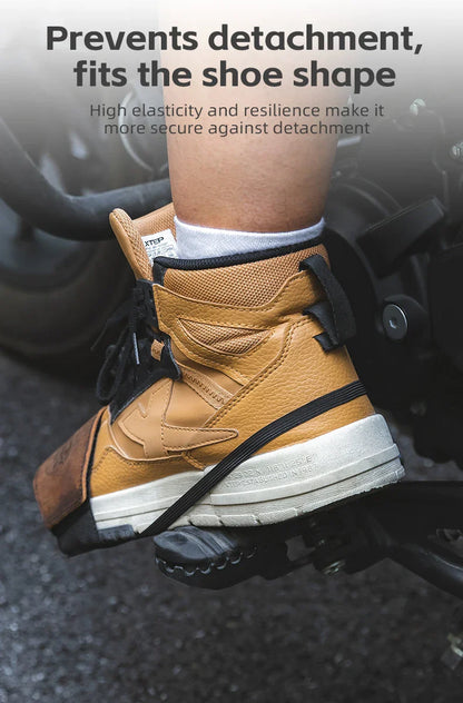 ROCKBROS Motorcycle Shift Lever Shoe Cover Non-slip And Wear Resistant Leather Motorcycle Shoes Protection Gear Shift Pad