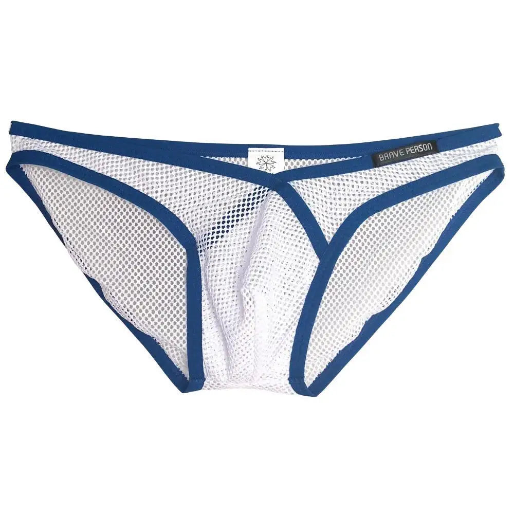 BRAVE PERSON Briefs for Men Underwear Sexy Transparent Underwear Low waist V-type Mesh Briefs Men Underpants B1149