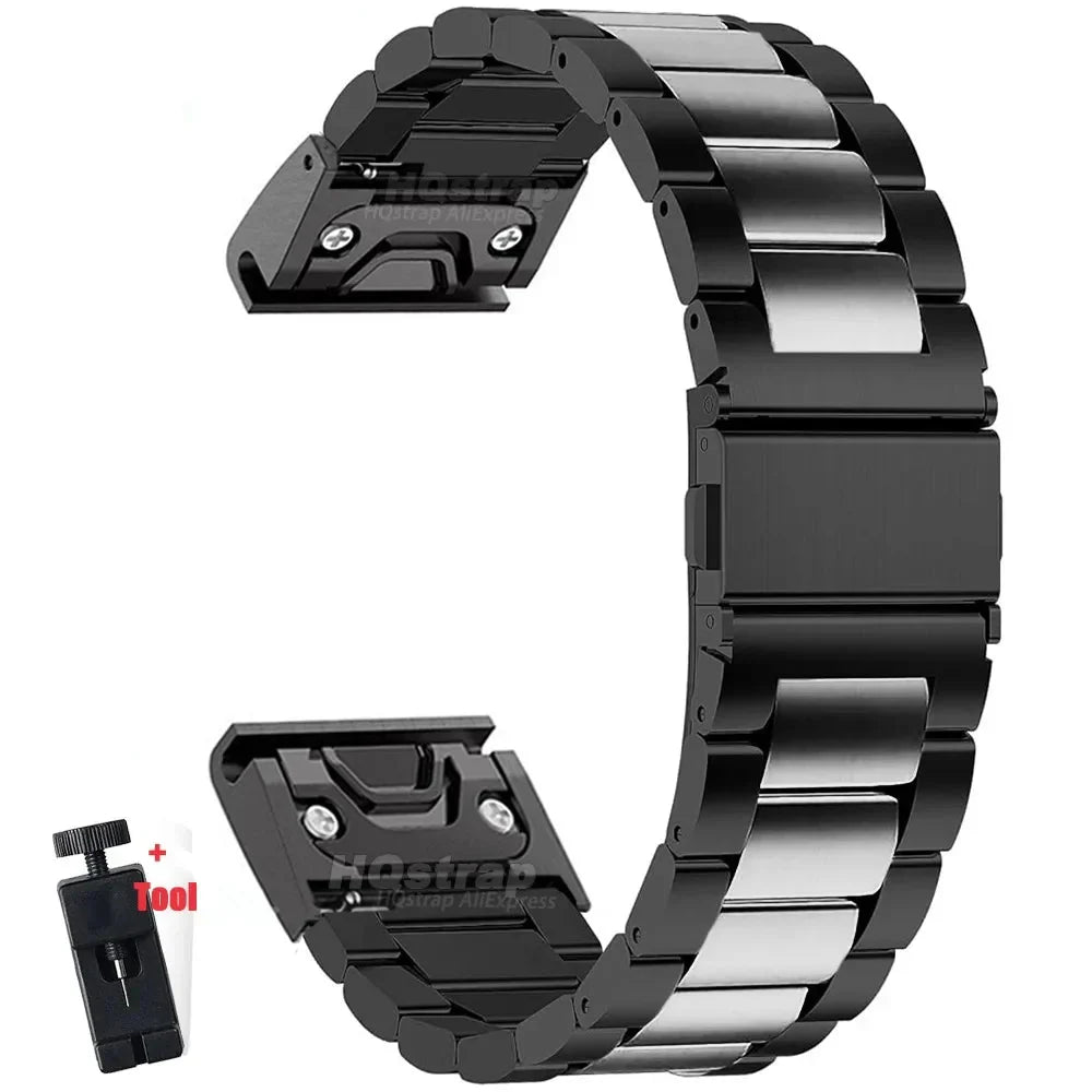 Garmin Stainless Steel Strap - Durable QuickFit Bracelet